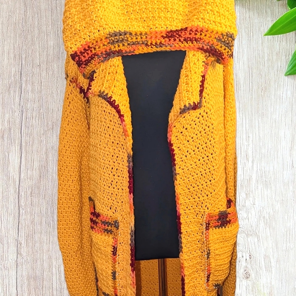 Long Custom Handmade Hooded Cardigan